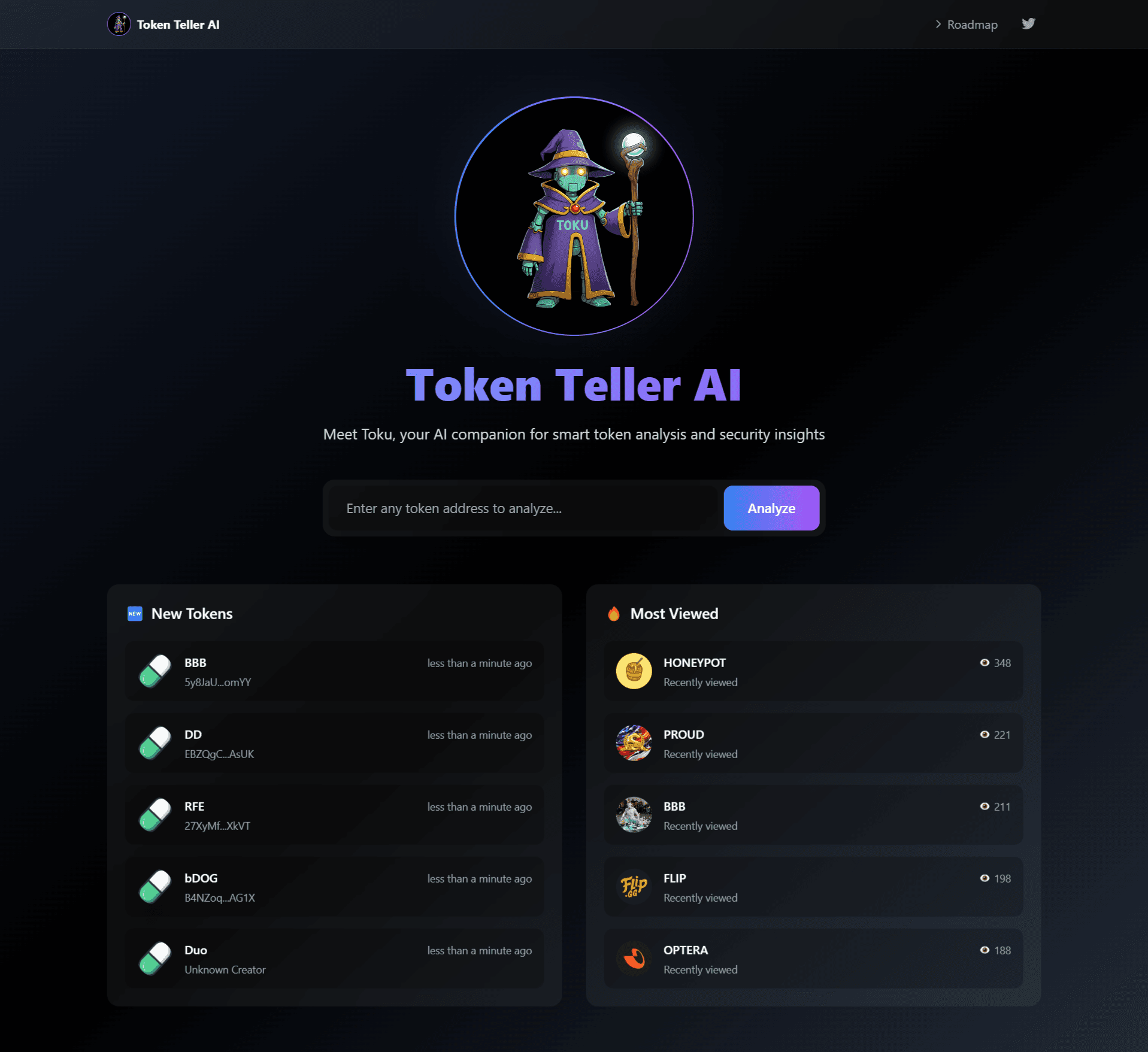 Token Teller AI Platform